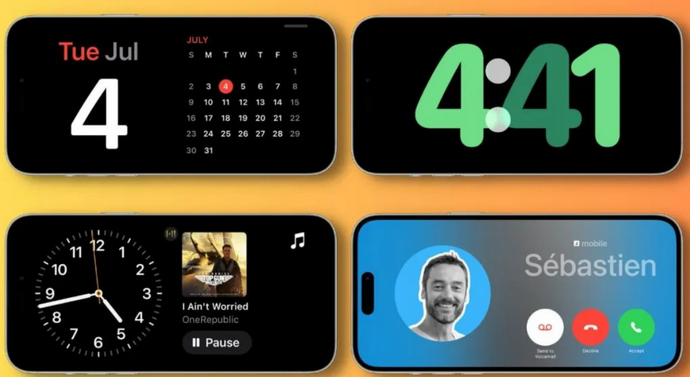 洪梅镇苹果手机维修分享iOS17横屏充电待机显示有什么好处 