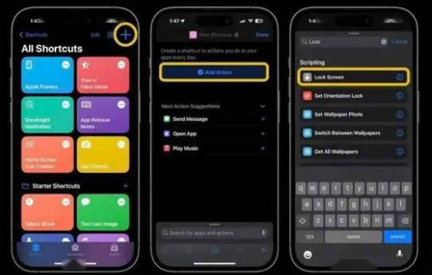 洪梅镇苹果14锁屏维修店分享iPhone14升级iOS16.4后如何创建锁屏快捷方式 